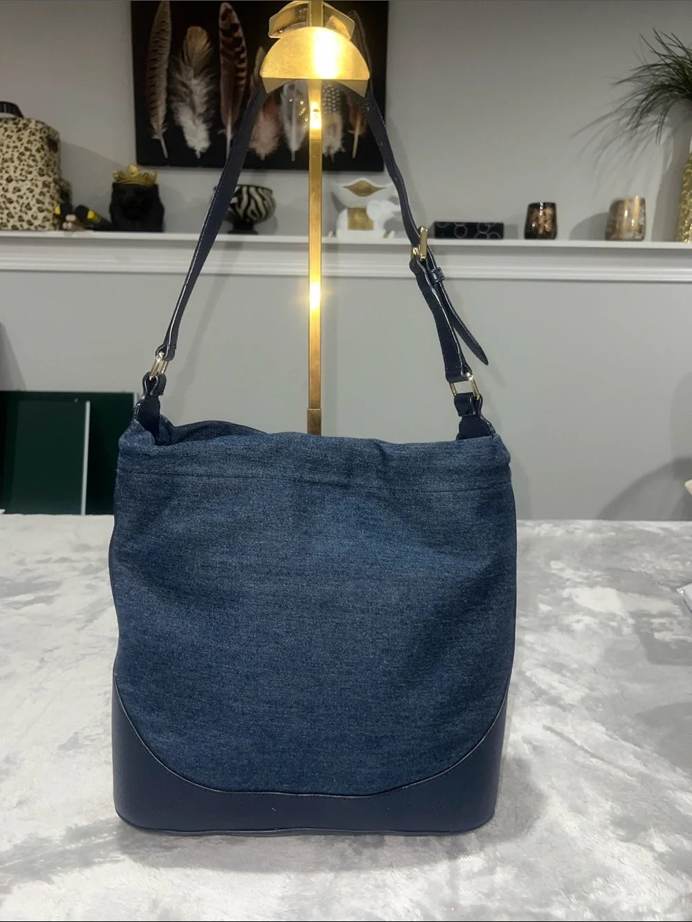 Talbots Denim Hobo Bucket Bag.
